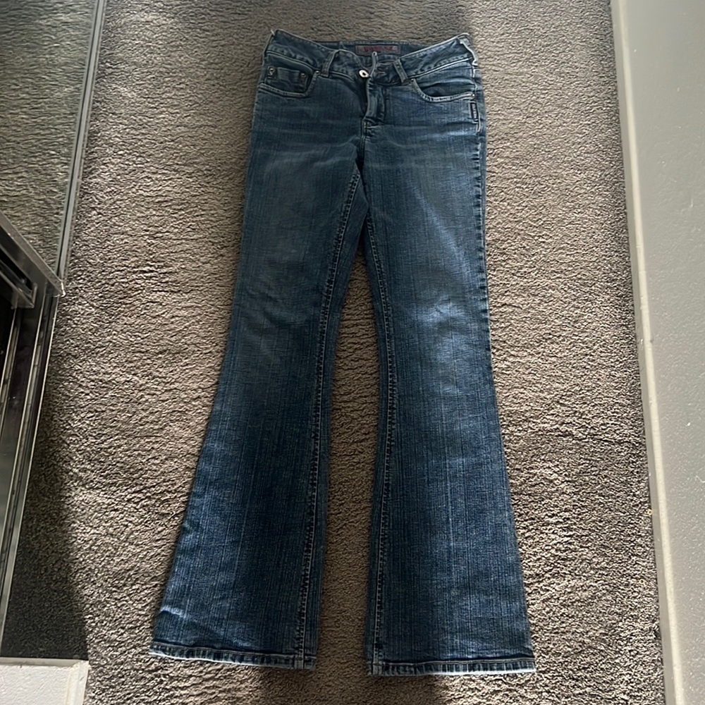 Flared vintage sliver jeans